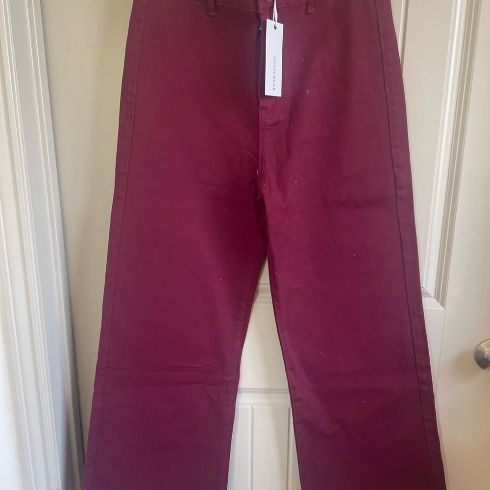 Chic Burgundy Flare Jeans
